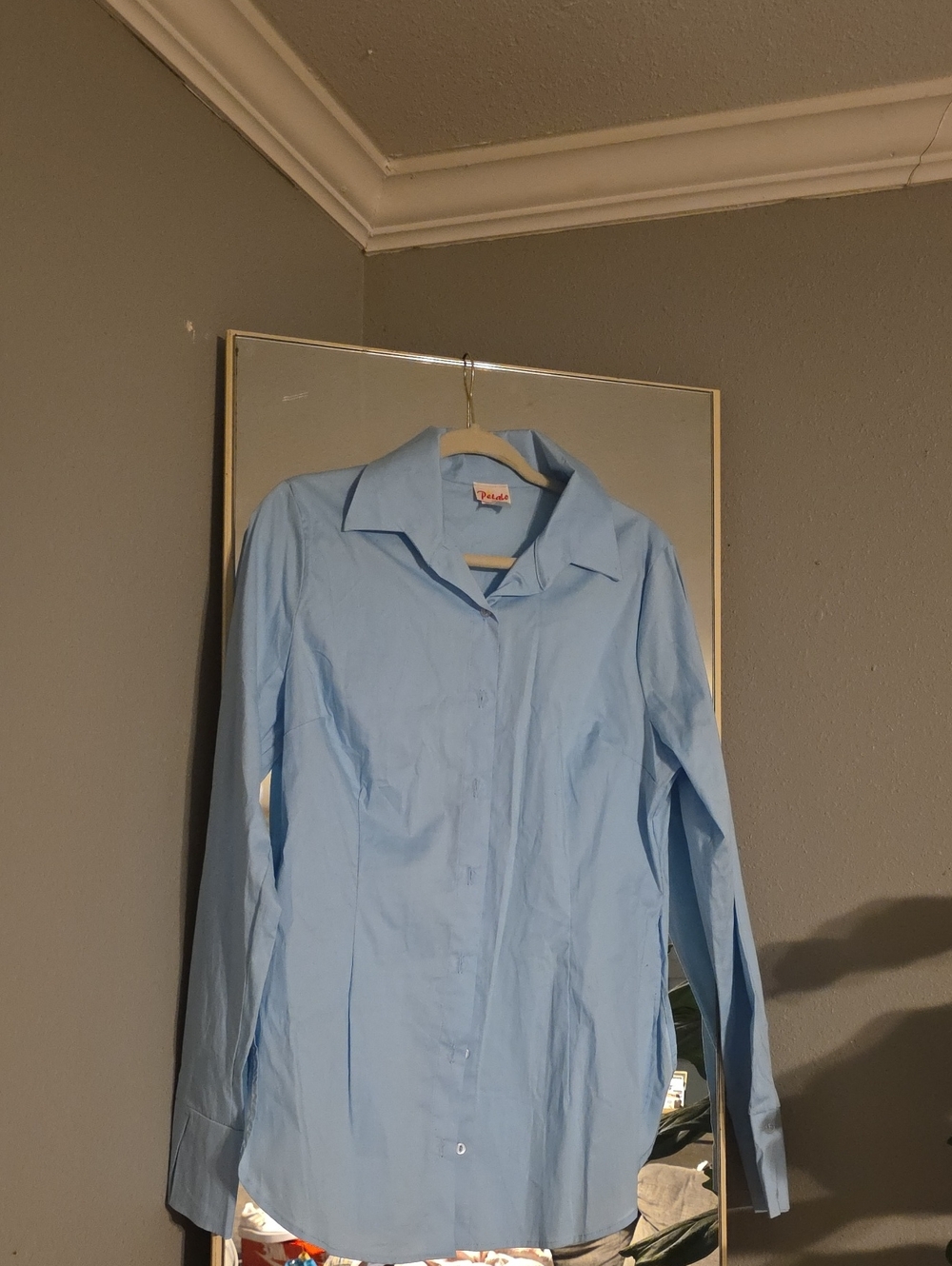Classic Light Blue Button-Down Shirt - Women's